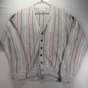 Vintage Grandpa Sweater Mens XL Multicolor Striped Musingwear Grand Slam Cottage